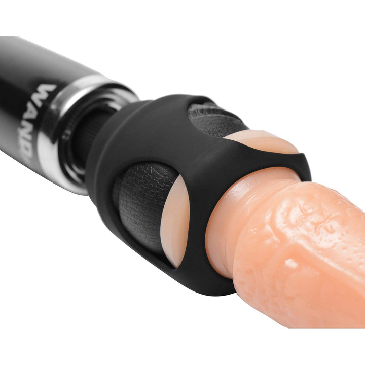 Strap Cap Vibrating Wand Harness Kit with Dildo - The Dildo Hub