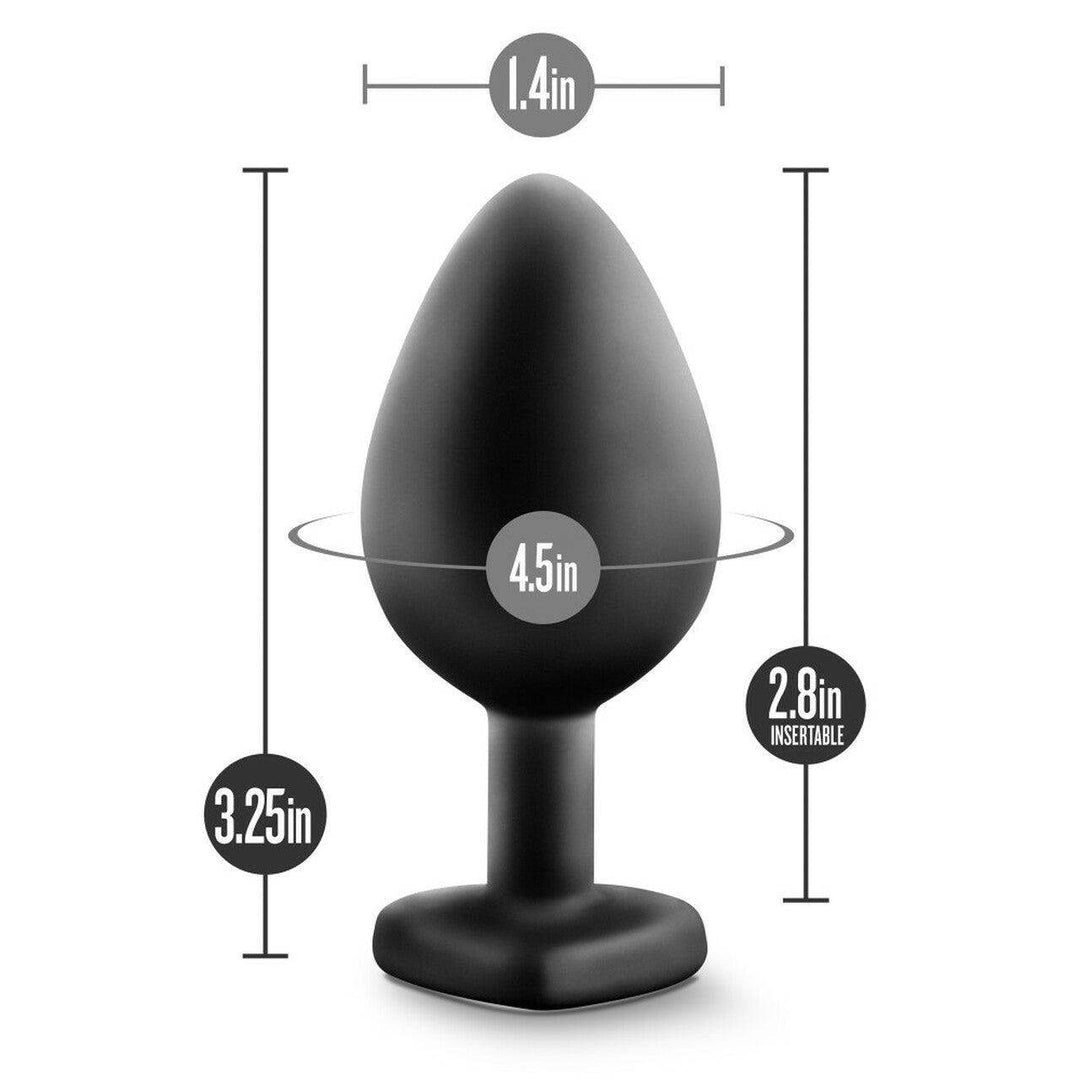 Temptasia - Bling Plug - Medium - Black - The Dildo Hub