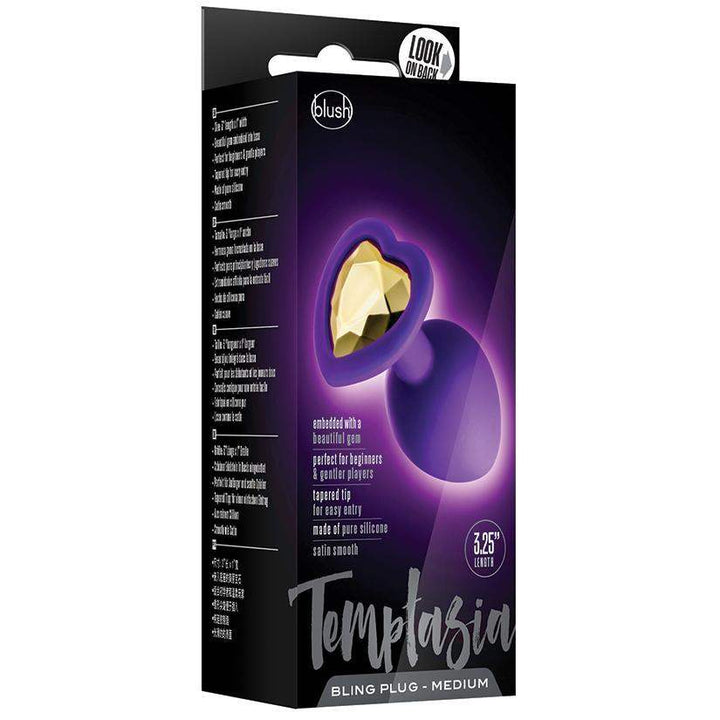Temptasia Bling Plug-Medium Purple - The Dildo Hub