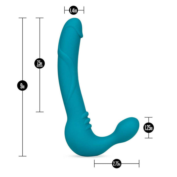 Temptasia Luna Strapless Silicone Dildo-Teal - The Dildo Hub
