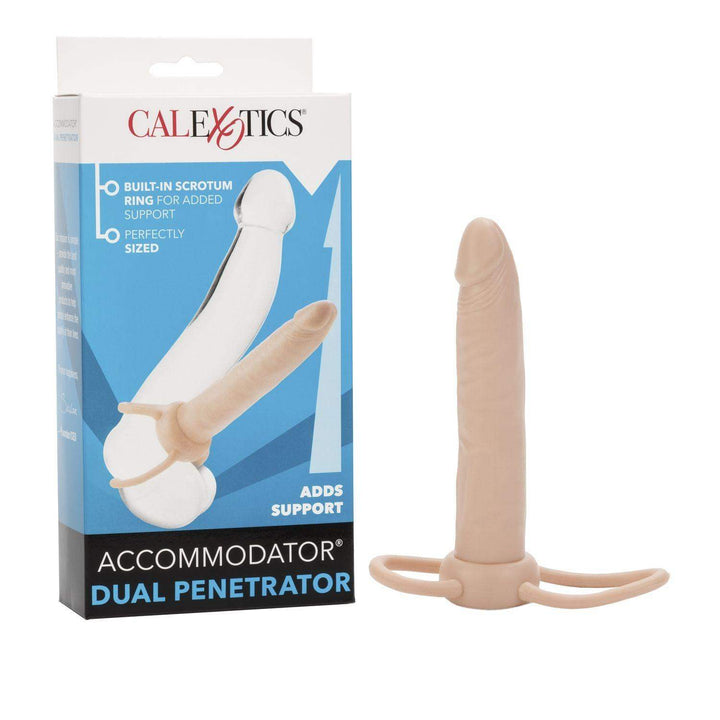 The Accommodator Dual Penetrator - Ivory | CalExotics - The Dildo Hub