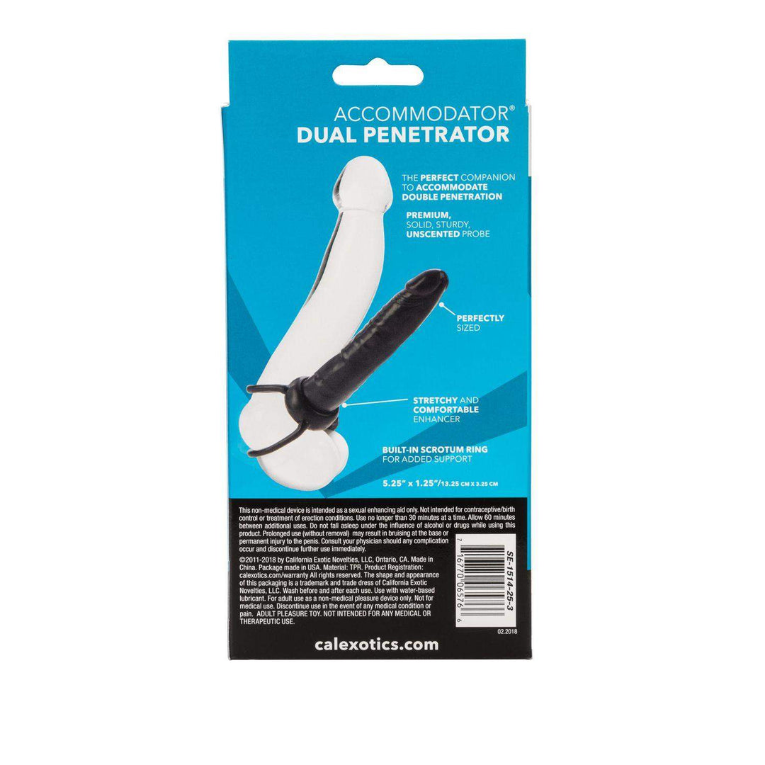 The Accomodator Dual Penetrator - Black | CalExotics - The Dildo Hub