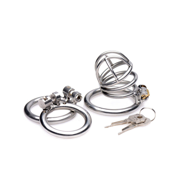 The Pen Deluxe Stainless Steel Locking Chastity Cage - The Dildo Hub