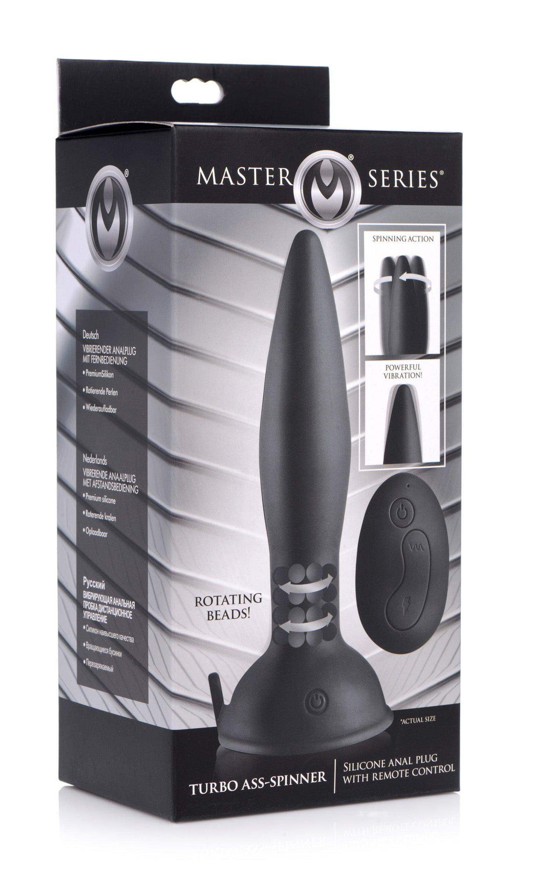 Turbo Ass-Spinner Silicone Anal Plug with Remote Control - The Dildo Hub