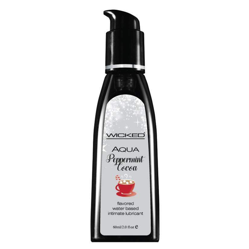 Wicked Aqua Peppermint Cocoa Flavored Water-Based Lubricant - 2 Oz. - The Dildo Hub