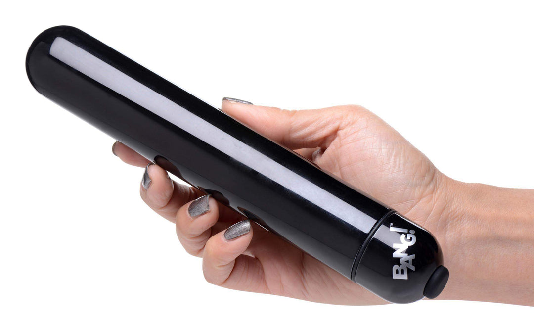 XL Vibrating Metallic Bullet - Black - The Dildo Hub
