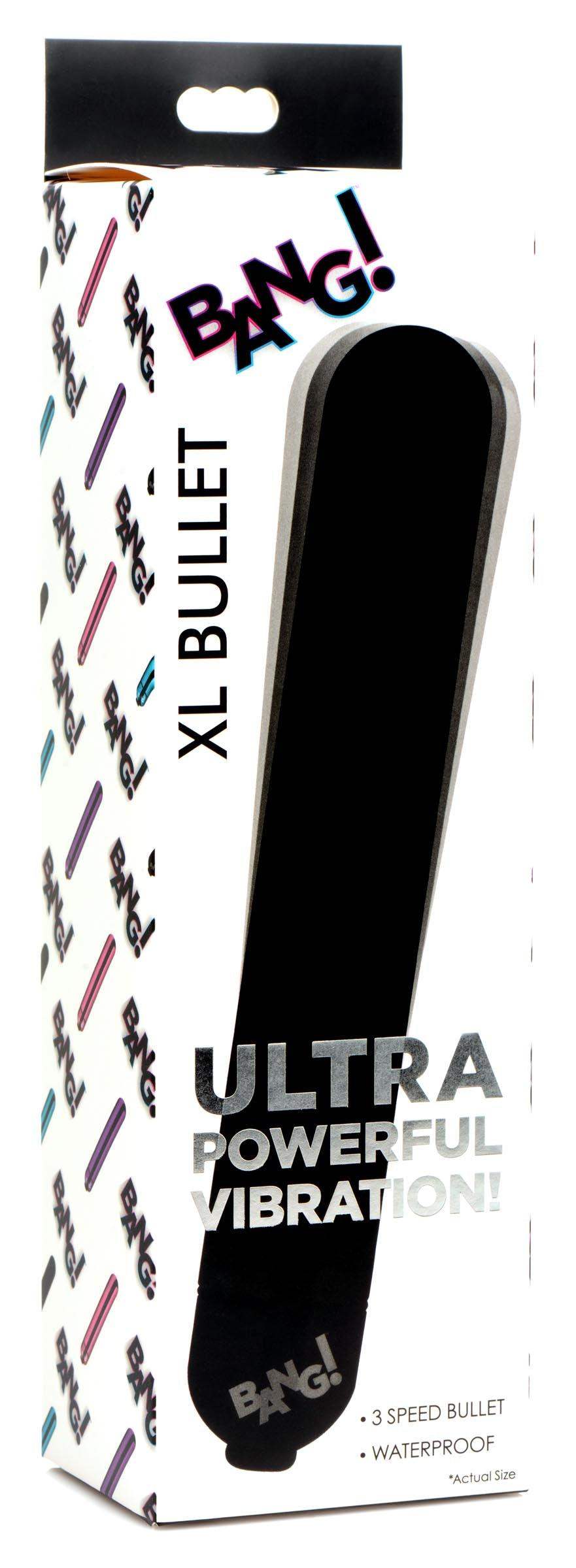 XL Vibrating Metallic Bullet - Black - The Dildo Hub