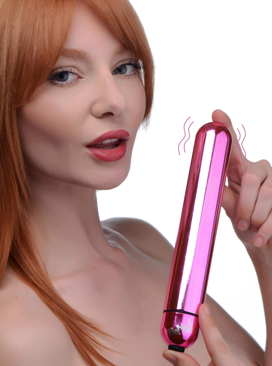 XL Vibrating Metallic Bullet - Pink - The Dildo Hub