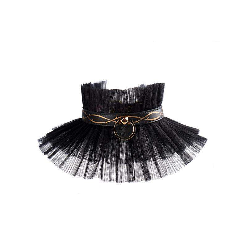 ZALO & UPKO Doll Designer Collection Leather Thorn Collar & Chain Leash - The Dildo Hub
