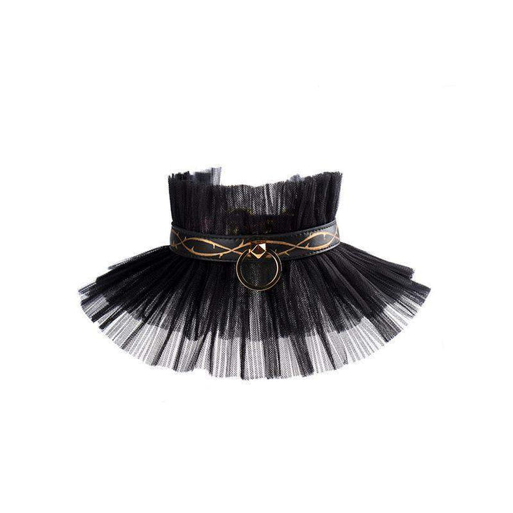 ZALO & UPKO Doll Designer Collection Leather Thorn Collar & Chain Leash - The Dildo Hub