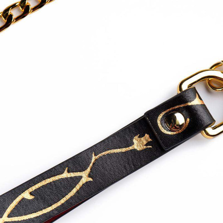 ZALO & UPKO Doll Designer Collection Leather Thorn Collar & Chain Leash - The Dildo Hub