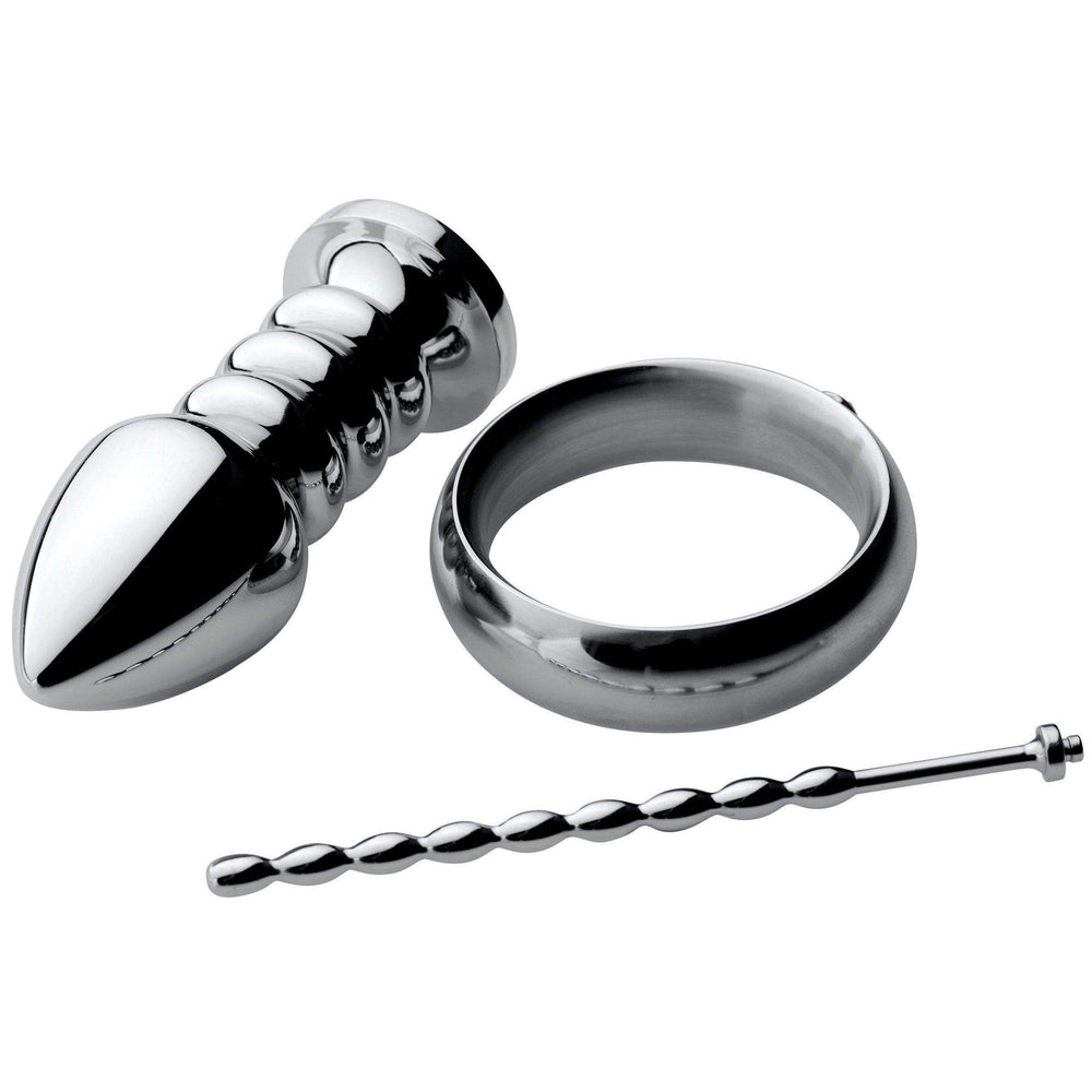 Zeus Deluxe Series Voltaic For Him Stainless Steel Male E-stim Kit - The Dildo Hub