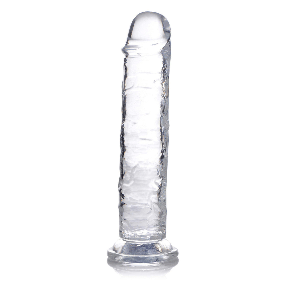 Clear Dildos – transparent silicone and glass sex toys in various sizes