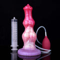 Cerber 10 Inch Silicone Squirting Dildo w/ 4 Knots & Suction Cup