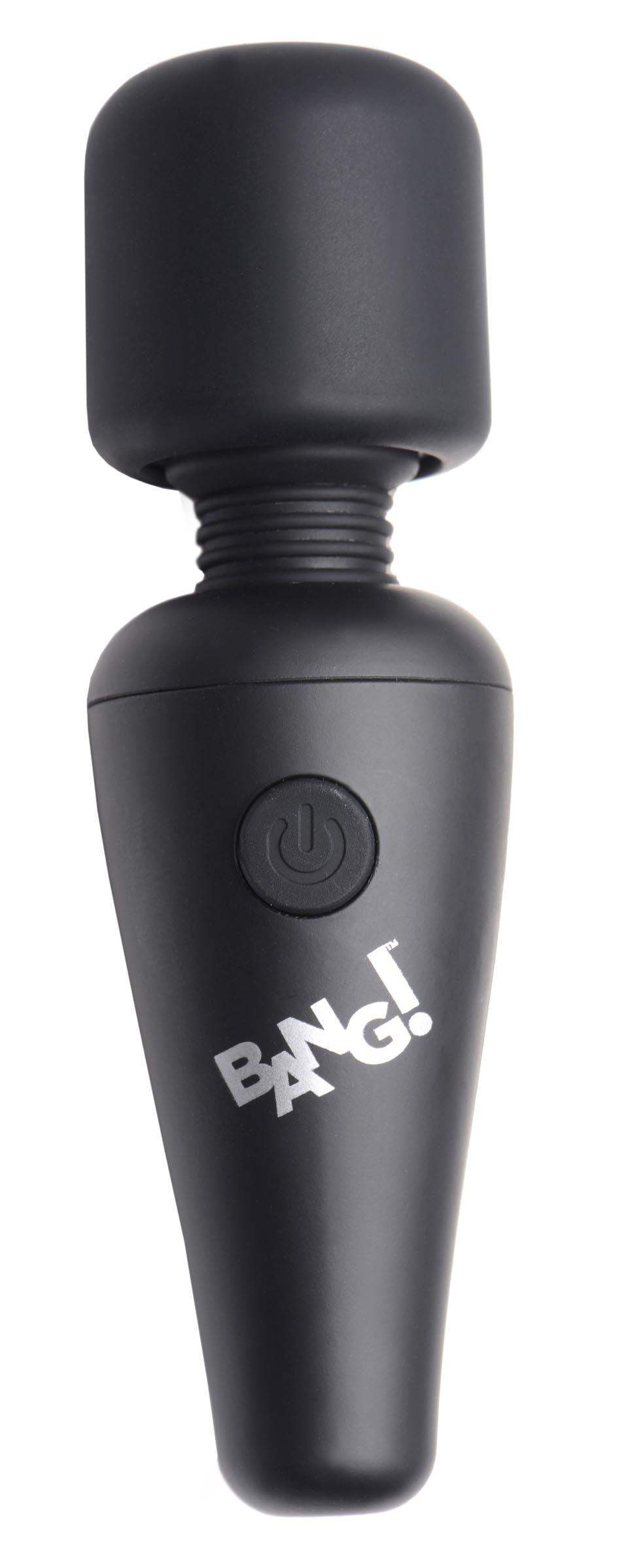 10X Ultra Powerful Silicone Mini Wand Vibrator in Black
