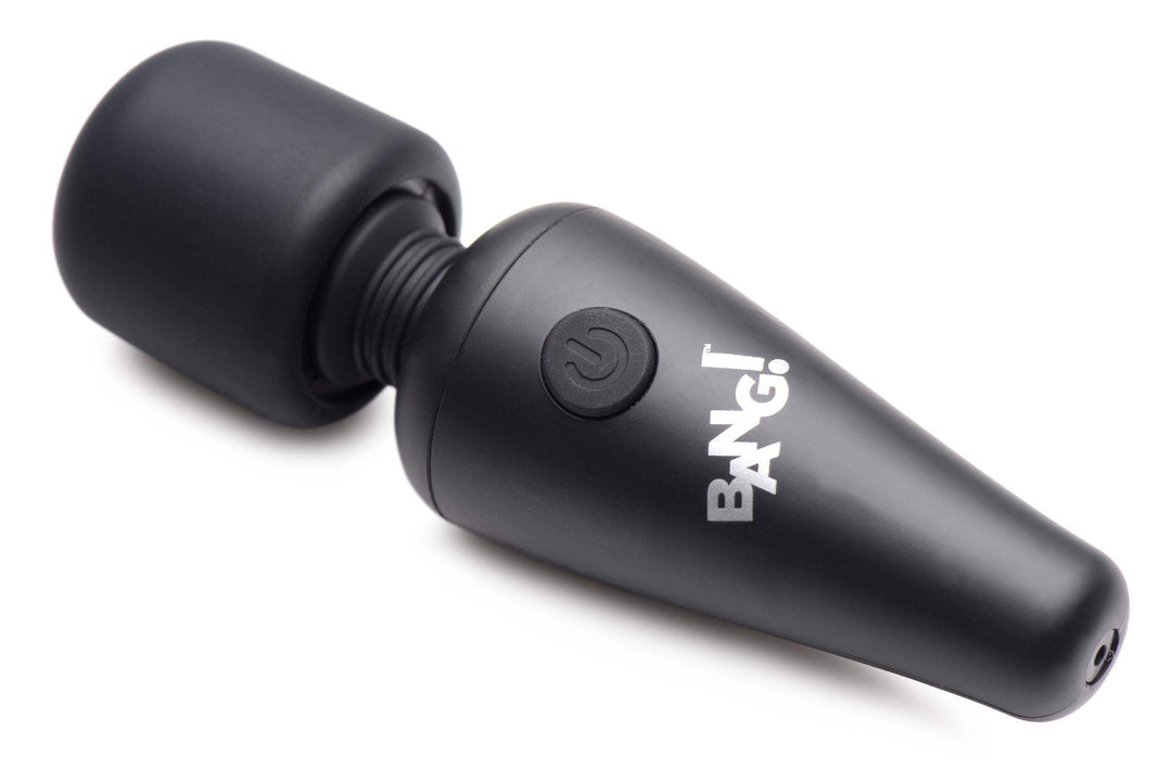 10X Ultra Powerful Silicone Mini Wand Vibrator in Black