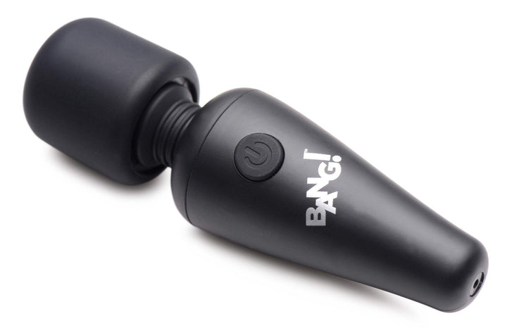 10X Ultra Powerful Silicone Mini Wand Vibrator in Black