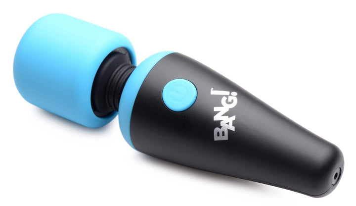 10X Ultra Powerful Silicone Mini Wand Vibrator in Blue