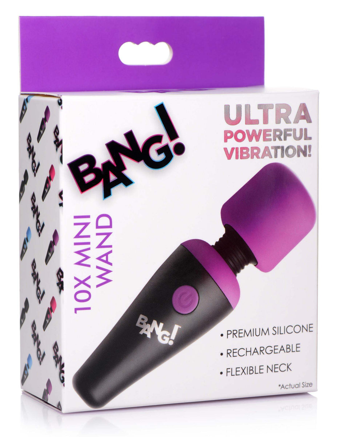 10X Ultra Powerful Silicone Mini Wand Vibrator in Purple