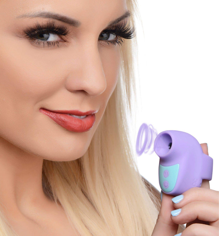 12X Mini Silicone Clit Stimulator in Purple