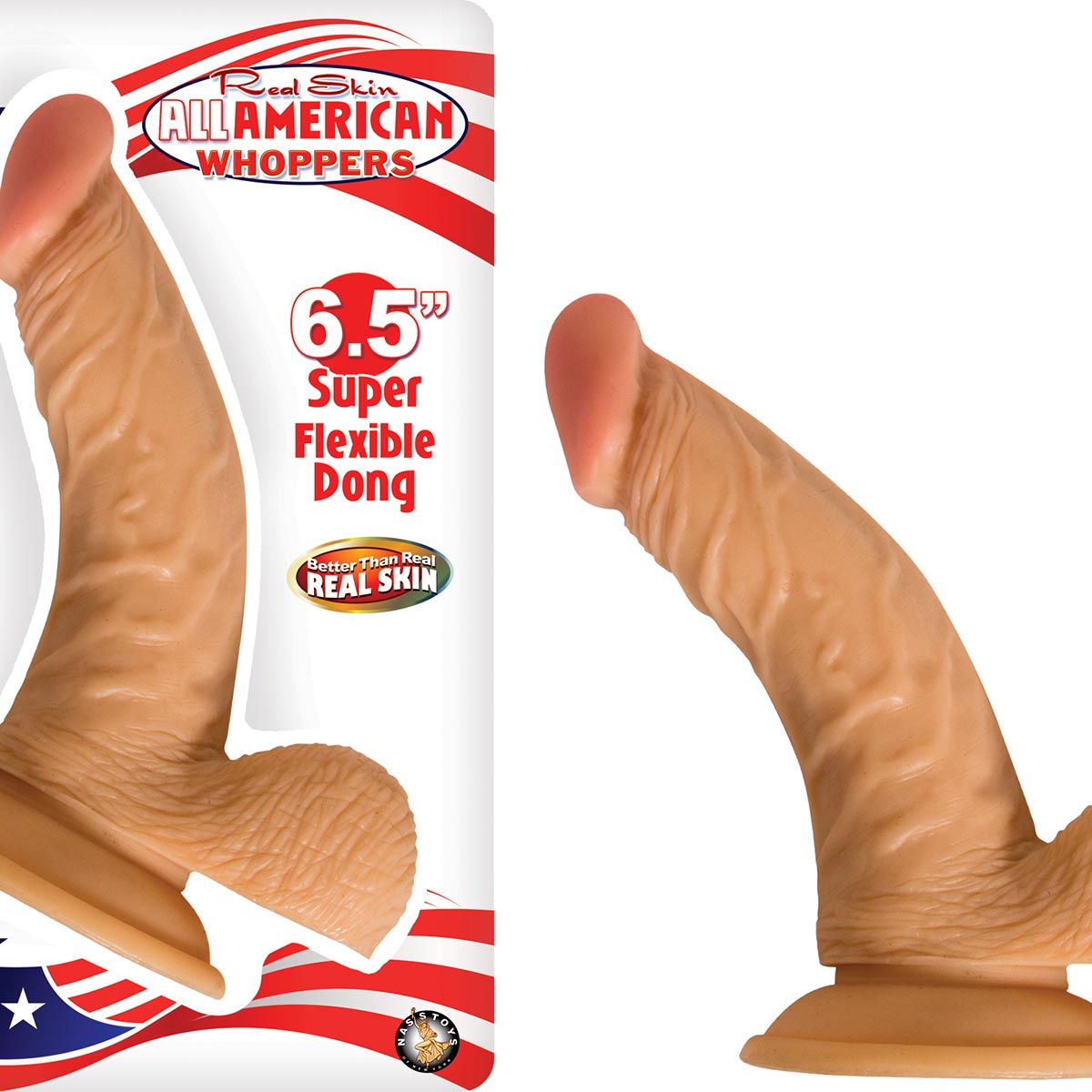 All American Whopper 6.5 Inch Flexible Realistic Dildo