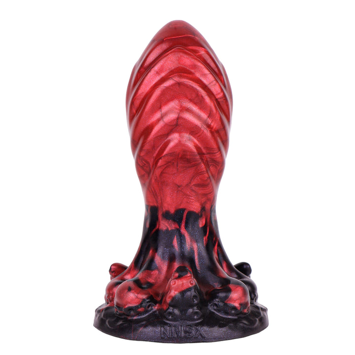 Grizzly 5.83 Inch Platinum Silicone Fantasy Butt Plug w/ Suction Cup