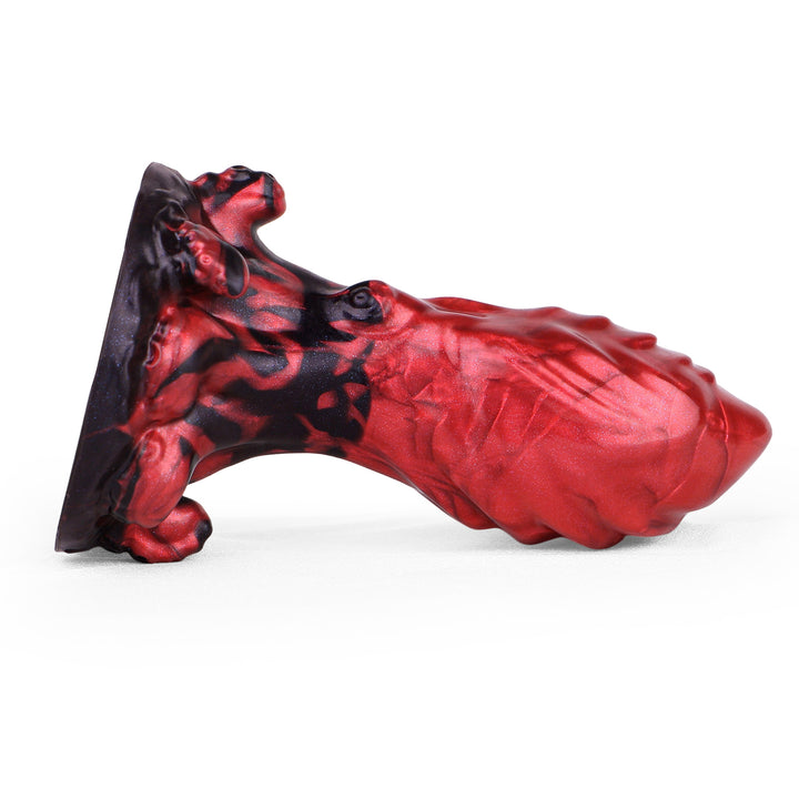 Grizzly 5.83 Inch Platinum Silicone Fantasy Butt Plug w/ Suction Cup
