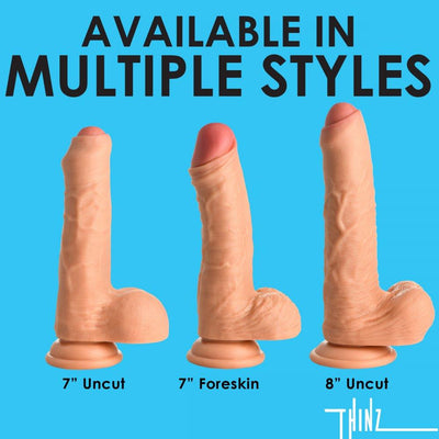 7 Inch Dildo with Foreskin | Realistic Dildo - Lifelike Dildo - The Dildo Hub