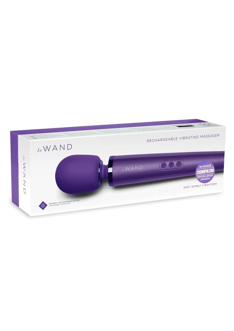 Le Wand Rechargeable Vibrating Wand Massager in Purple