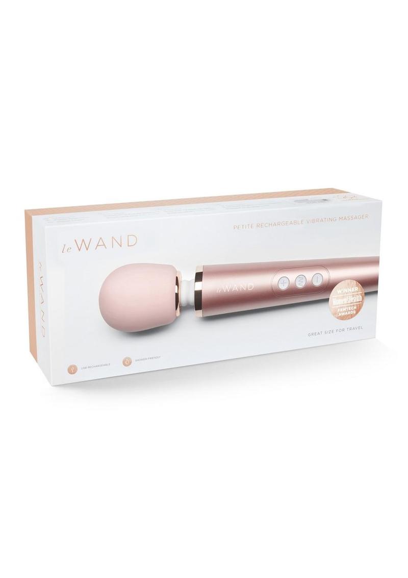 Le Wand Petite Rechargeable Wand Massager in Rose Gold