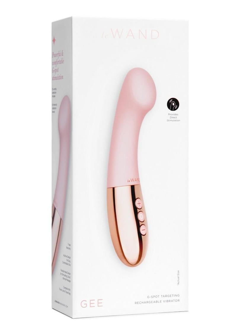 Le Wand Gee Rechargeable G-Spot Vibrator in Rose Gold