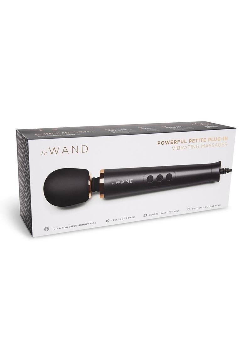 Le Wand Powerful Petite Plug-In Wand Massager in Black