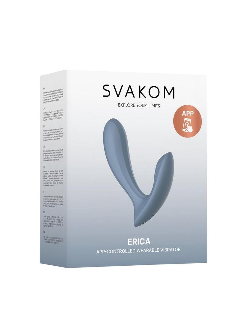 Svakom Erica App-Controlled Wearable Dual Vibrator in Dusty Blue