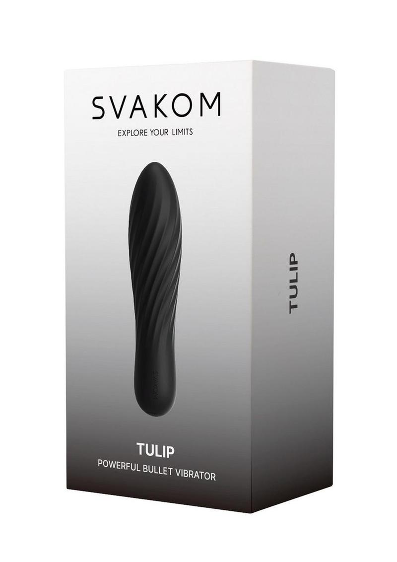Svakom Tulip Rechargeable Silicone Bullet Vibrator in Black