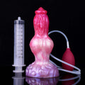 Eros 8.5 Inch Silicone Squirting Dog Knot Dildo w/ Suction Cup