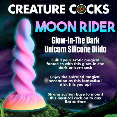 8 Inch Moon Rider | Glow-in-the-Dark Silicone Alien Dildo - The Dildo Hub