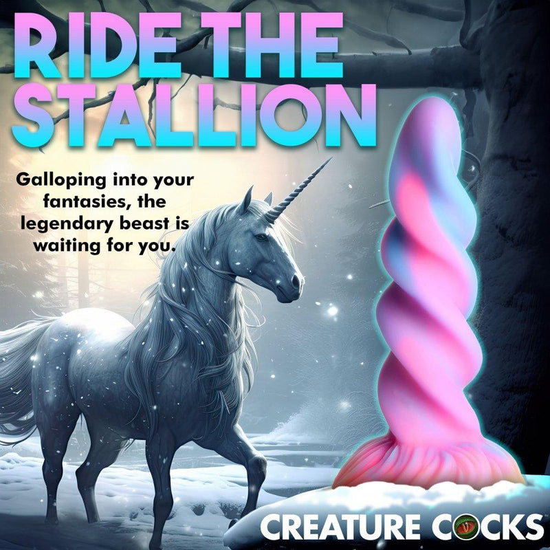 8 Inch Moon Rider | Glow-in-the-Dark Silicone Alien Dildo - The Dildo Hub