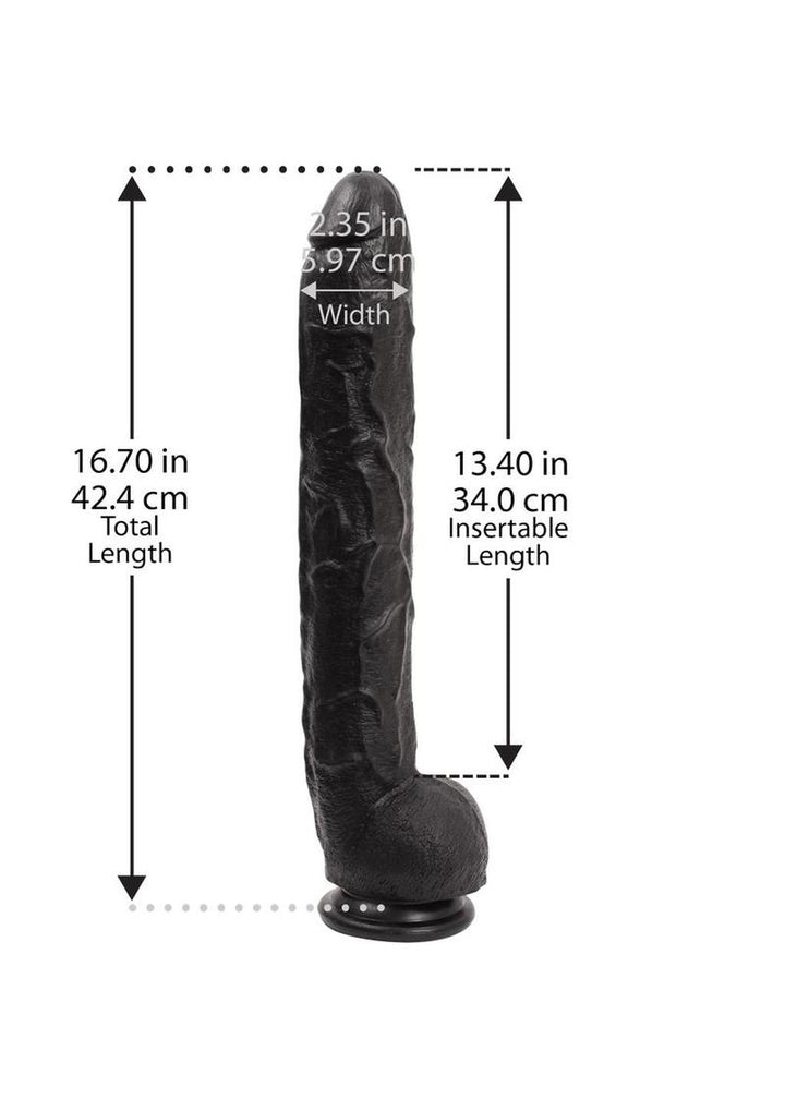 Chocolate Dick Rambone 17 Inch XL Realistic Dildo w/ Suction Cup