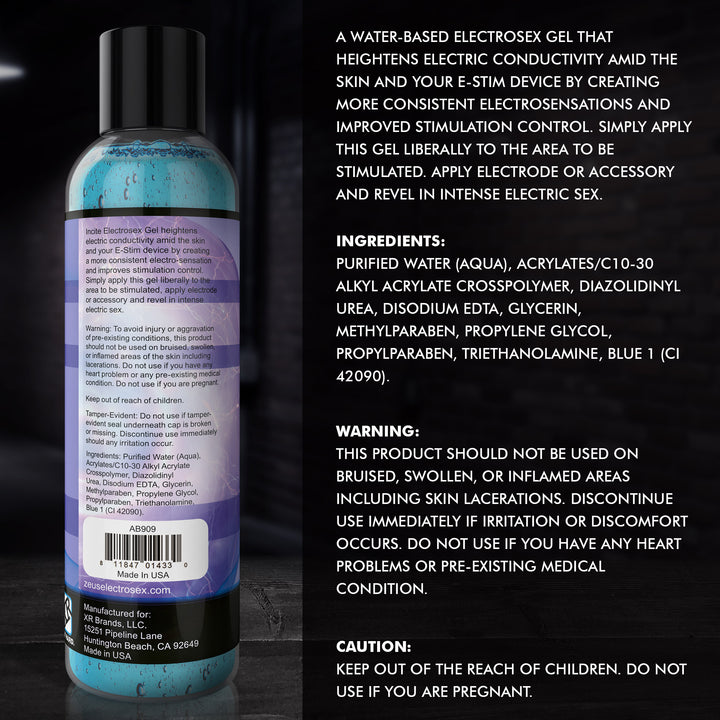 Zeus Incite Electrosex Conductive Gel - 8.5 oz