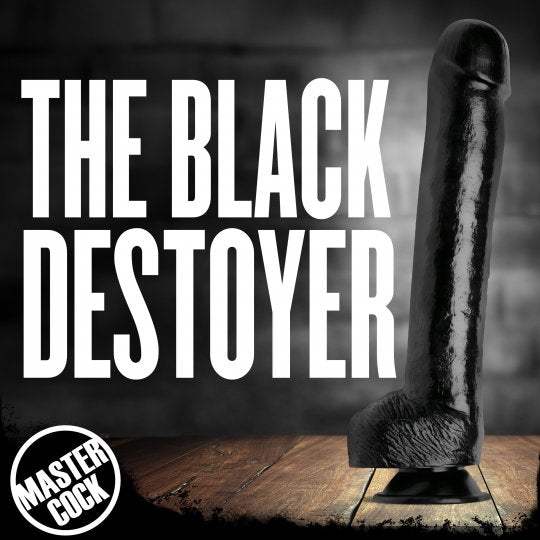 The Black Destroyer 17 Inch Huge Realistic Dildo w/ Suction Cup