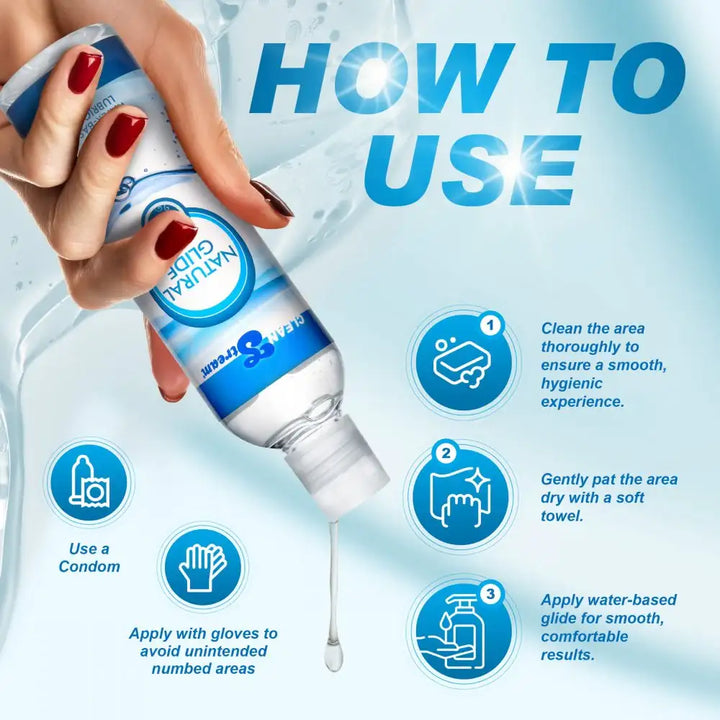 Glycerin-Free Natural Glide 8 oz | Perfect for Vaginal & Anal Application