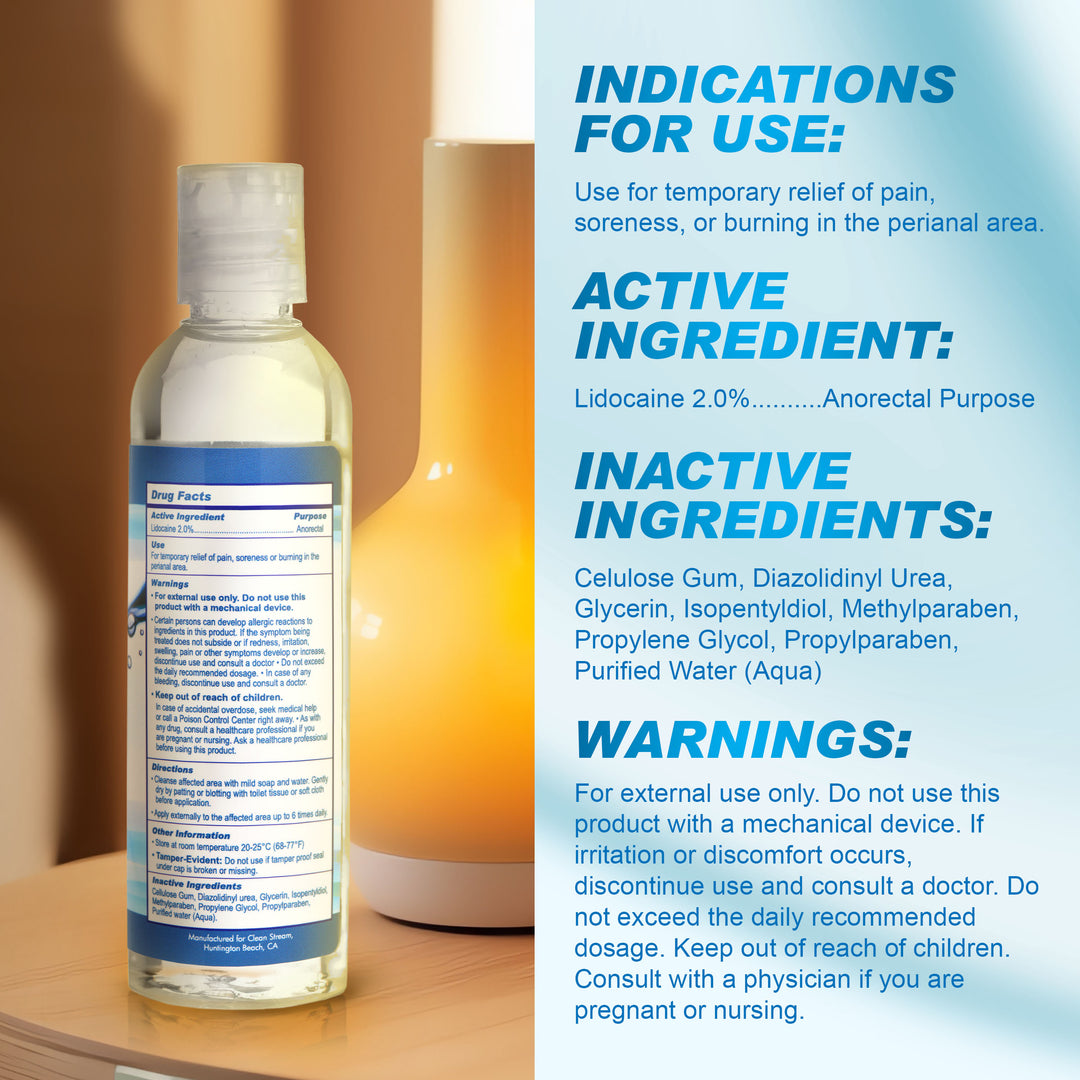 CleanStream Relax Desensitizing Anal Lube 4 oz