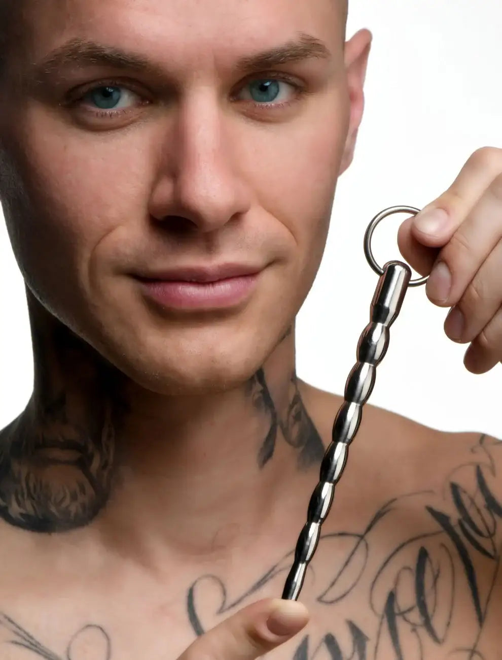 Mortal Coil Urethral Sound & Urethral Plug - shown on model