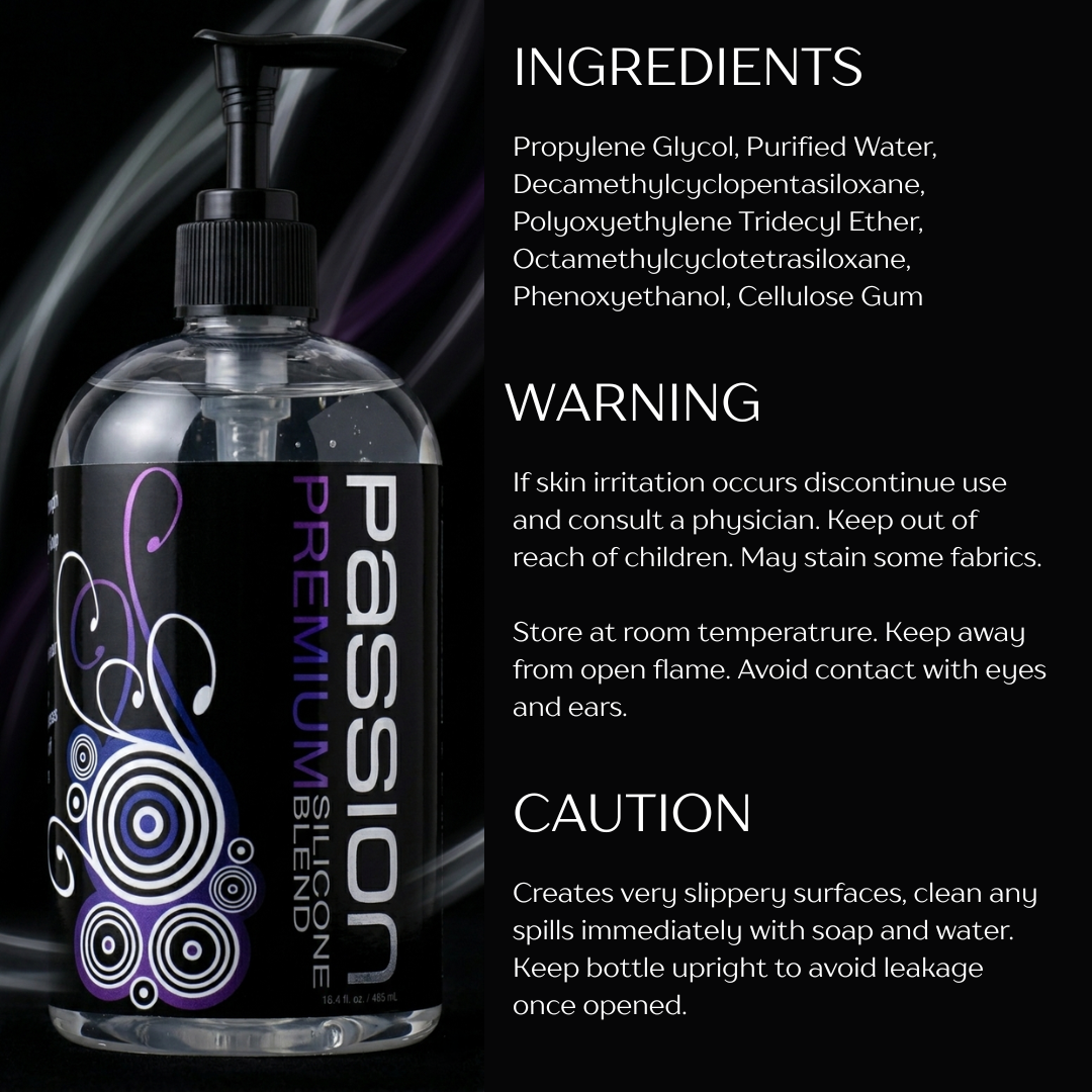 Passion Premium Water and Silicone-Based Personal Lubricant - 16.4oz