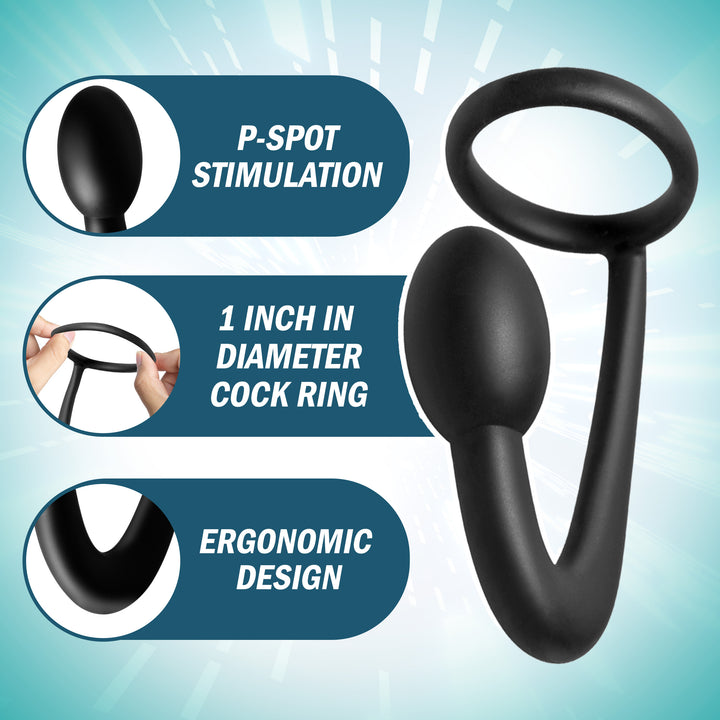 Explorer Silicone Cock Ring and Prostate Plug
