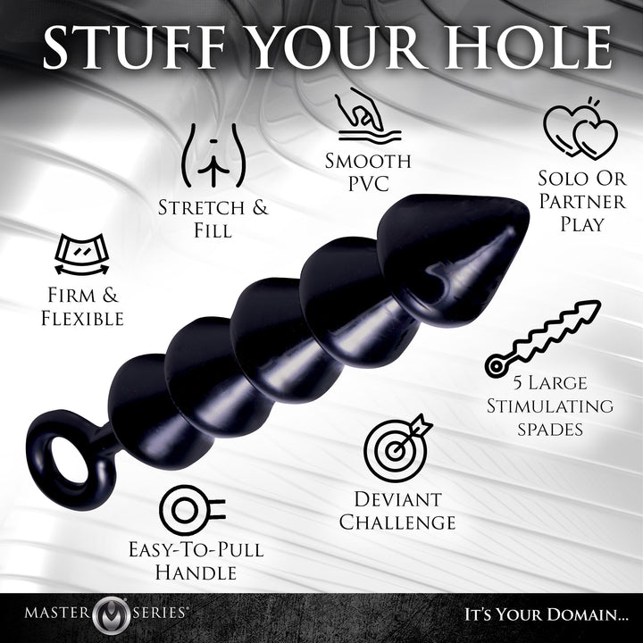 Spades XL Beads 12.5-Inch Huge Anal Toy
