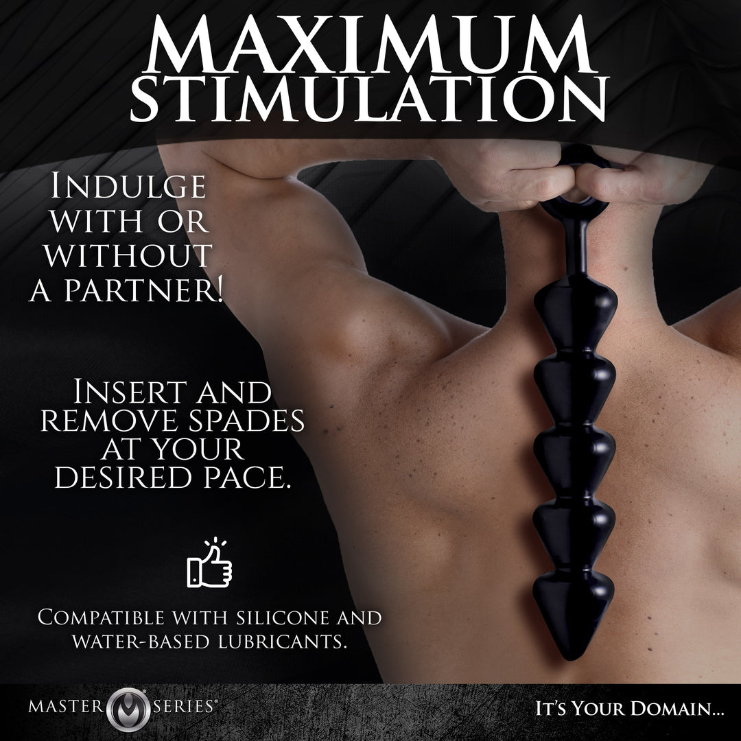 Spades XL Beads 12.5-Inch Huge Anal Toy