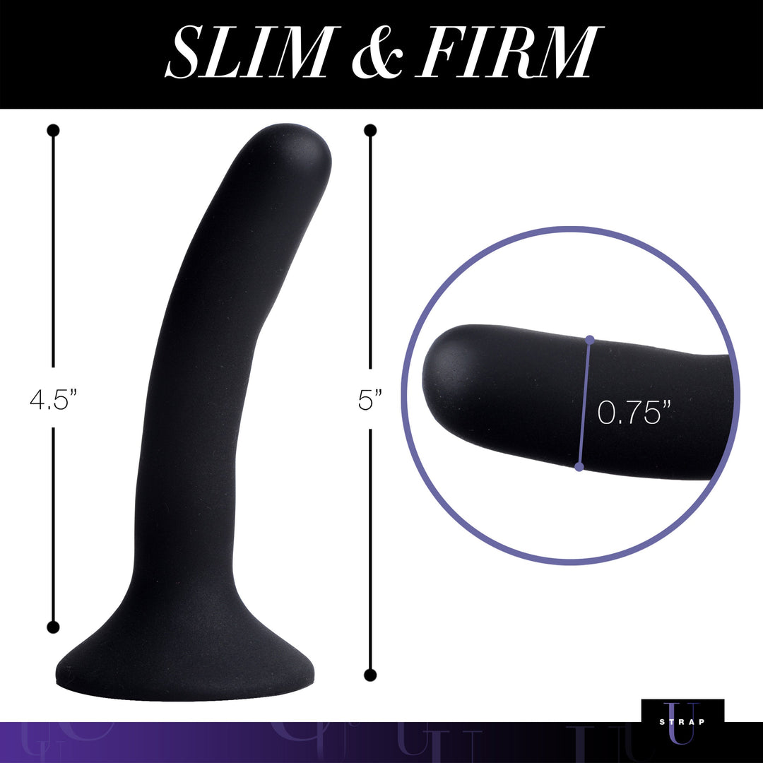 Silicone Strap-On Dildo in Black Small