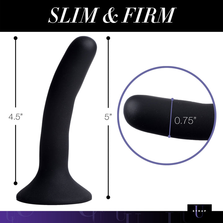 Silicone Strap-On Dildo in Black Small