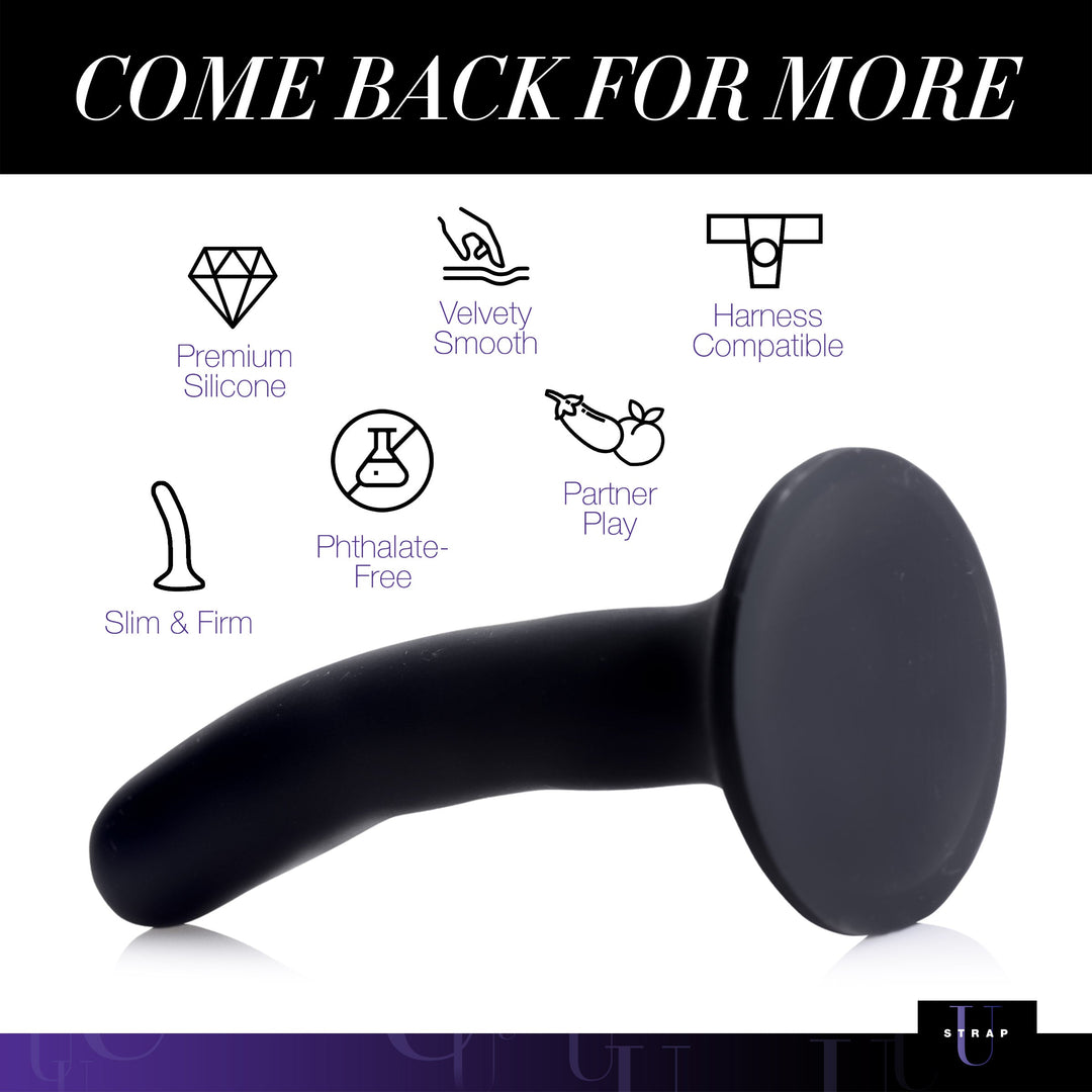 Silicone Strap-On Dildo in Black Small
